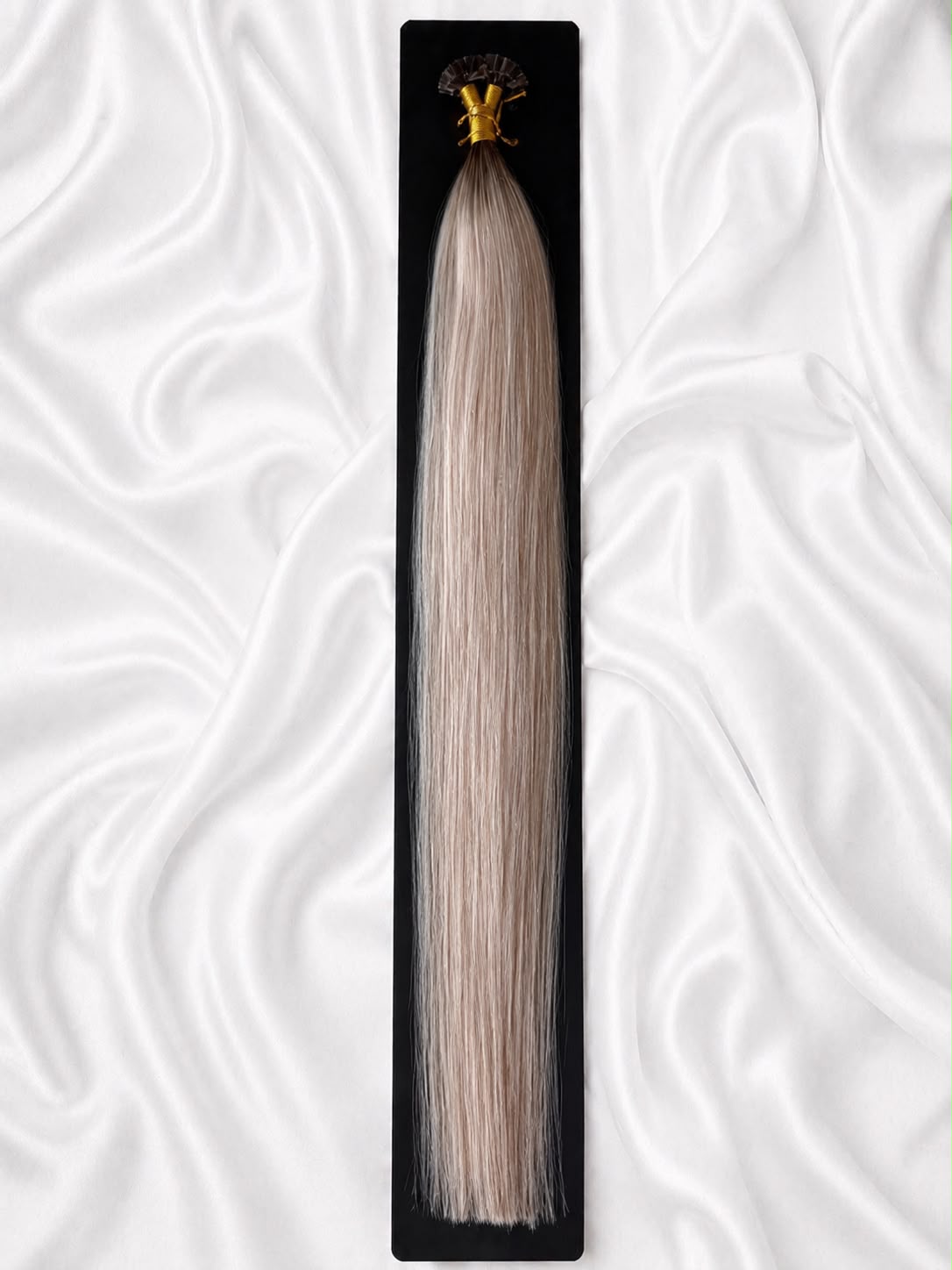 Keratin Bond Echthaar-Extensions 65 cm in Platinum Shadow — ARIA HAIR